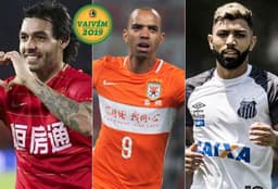 Montagem - Ricardo Goulart, Diego Tardelli e Gabigol