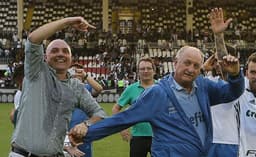 O presidente Maurício Galiotte sempre exaltou a confiança na continuidade de Felipão no Palmeiras