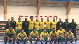 Seleção brasileira masculina de handebol, que estreia sexta-feira no Mundial da Alemanha e Dinamarca (Crédito: Divulgação)