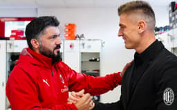 Piatek e Gattuso - Milan