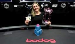 Flavia Bergamini vence primeira etapa do circuito Live/Online Ladies do Bodog