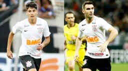 Montagem com os jogadores Araos e Boselli, do Corinthians