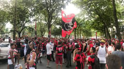 Torcida do Flamengo na Gávea