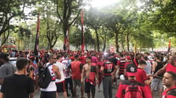 Torcida do Flamengo na Gávea