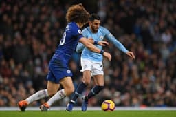 David Luiz e Mahrez - Manchester City x Chelsea