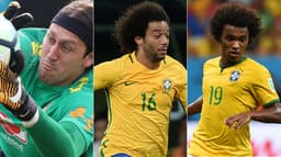 Cássio, Marcelo, Willian Seleção