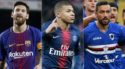 Messi, Mbappé e Quagliarella - Líderes da Chuteira de Ouro na temporada 2018/19