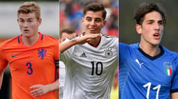 Montagem De Ligt (Holanda), Kai Havertz (Alemanha), Nicolo Zaniolo (Italia)