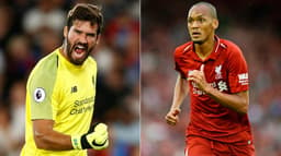 Montagem Alisson/Fabinho (Liverpool)