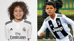 Montagem - Filho Marcelo x Filho Cristiano Ronaldo