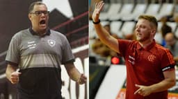 Montagem Léo Figueiró, do Botafogo, e Gustavo de Conti, do Flamengo