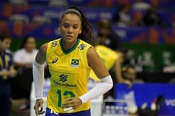 Amanda em ação pela Seleção Brasileira