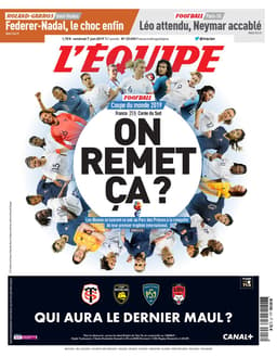 O "L'Equipe" destaca a seleção francesa e a expectativa em torno dela. O time da casa busca o primeiro título mundial.