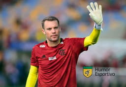 Manuel Neuer com a camisa do Flamengo