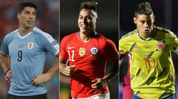 A primeira fase da Copa América chegou ao fim com grade equilíbrio entre as equipes. Algumas seleções como Uruguai, Brasil, Chile e Colômbia estão se destacando. O LANCE! mostra quem lidera as principais estatísticas da competição continental.&nbsp;