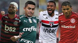 Montagem - Gabigol, Dudu, Reinaldo e Parede