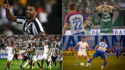 Montagem - Botafogo, Palmeiras, Fluminense e Cruzeiro