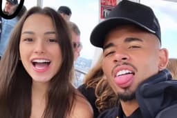 Gabriel Jesus e Fernanda Queiroz