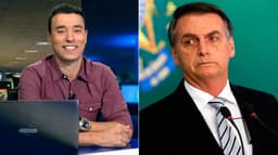 Montagem - Andre Rizek e Bolsonaro