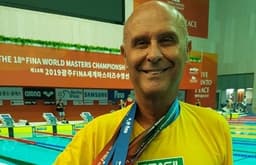 Atual campeão Mundial master na Natação, Djam é dirigente do CBEM (Foto: Arquivo Pessoal)