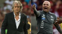 Montagem - Jorge Jesus e Jorge Sampaoli