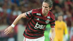 Imagens de Filipe Luís pelo Flamengo