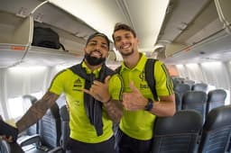 Gabigol e Rodrigo Caio - Flamengo