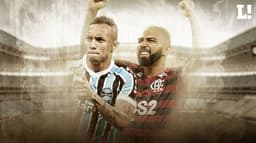 Montagem Everton e Gabigol Grêmio x Flamengo