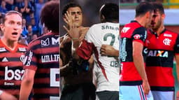 A 'briga' entre Filipe Luis e Arão chamou atenção na partida entre Grêmio x Flamengo pela semifinal da Libertadores. O entrevero entre colegas de equipe não é novidade no mundo do futebol. O LANCE! relembra outros casos de companheiros que 'tretaram' em jogo ou treino.