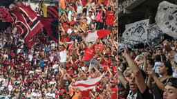 Montagem - Torcidas Flamengo, Internacional e Atlético-MG