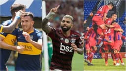 Montagem - Boca, Flamengo e Cerro Porteño