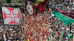 Montagem - Vasco, Flamengo e Fluminense