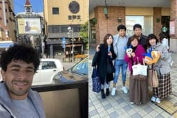 Luan esteve no clube japonês com a família e está perto de iniciar 2020 na terra do sol nascente