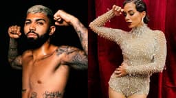 Montagem - Gabigol; Anitta