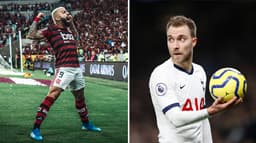 montagem gabigol e eriksen