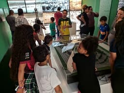 O tour foi em todo o estádio, incluindo o Museu do Futebol do Mineirão