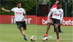 Montagem - Daniel Alves e Arboleda