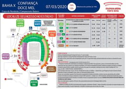 Valores dos ingressos do Bahia para jogos diante de Confiança e Doce Mel