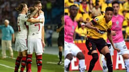 Montagem - Flamengo e Barcelona de Guayaquil