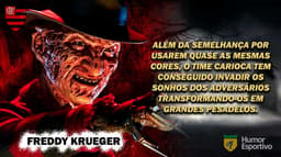 Humor: comparação Flamengo e Freddy Krueger