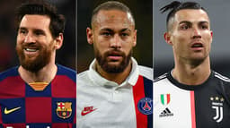 montagem neymar messi cr7