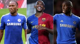 Montagem - Drogba, Etoo e Demba ba