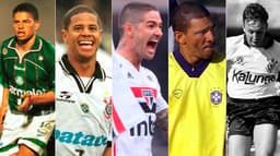 Montagem: Alex, Marcelinho Carioca, Pato, Djalminha e Neto