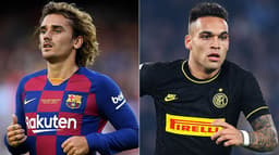 Montagem - Griezmann e Lautaro Martínez