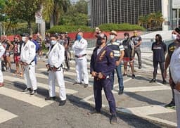 Ato de professores e lutadores para reabertura das academias em São Paulo aconteceu na última semana (Foto: Reprodução/Instagram)