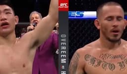 Duelo abriu o card principal do UFC deste sábado (16) e foi marcado pela disputa intensa (Foto: Reprodução)