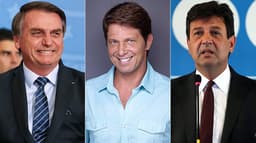 Montagem - Bolsonaro, Mário Frias e Mandetta