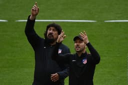 Germán Burgos e Diego Simeone - Atlético de Madrid