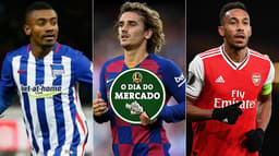 Montagem - Kalou, Griezmann e Aubameyang