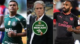 Montagem - Dudu, Jorge Jesus e Lacazette